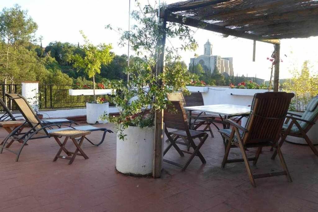Apartamento Con Increibles Vistas Y Terraza Girona Eksteriør billede