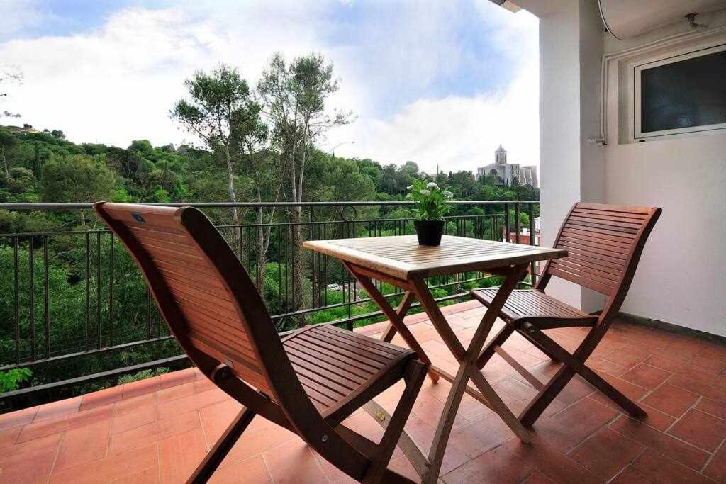Apartamento Con Increibles Vistas Y Terraza Girona Eksteriør billede
