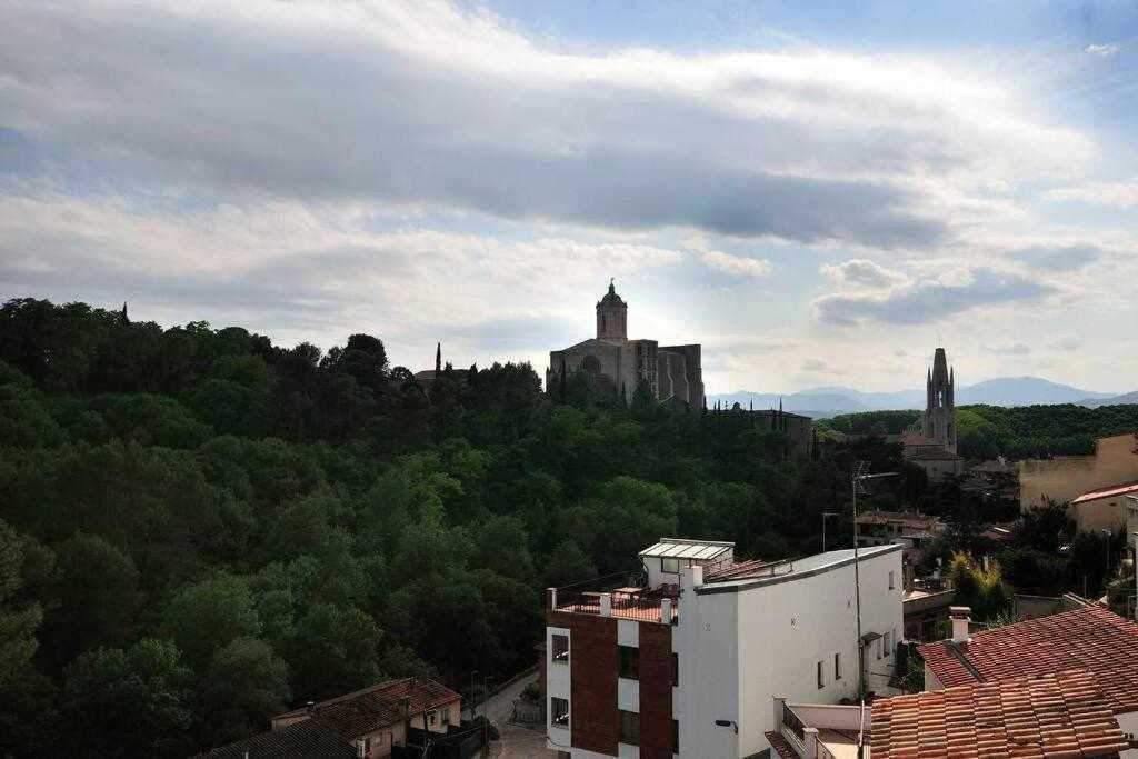 Apartamento Con Increibles Vistas Y Terraza Girona Eksteriør billede